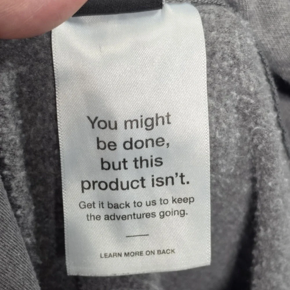 The North Face Pullover Hoodie Mens Large Grey 1966 Graphic Circular Design Logo